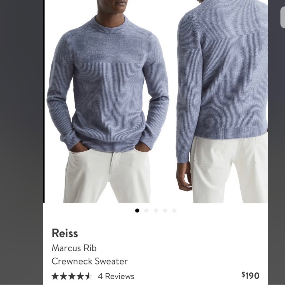 Reiss Marcus Rib Crewneck Sweater